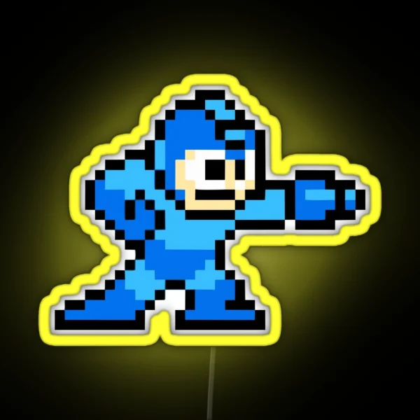 Mega Man Game 8 Bits RGB Neon Sign