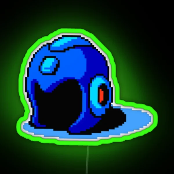 Mega Man Helmet RGB Neon Sign