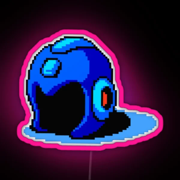 Mega Man Helmet RGB Neon Sign