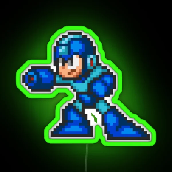 Mega Man Sprite RGB Neon Sign