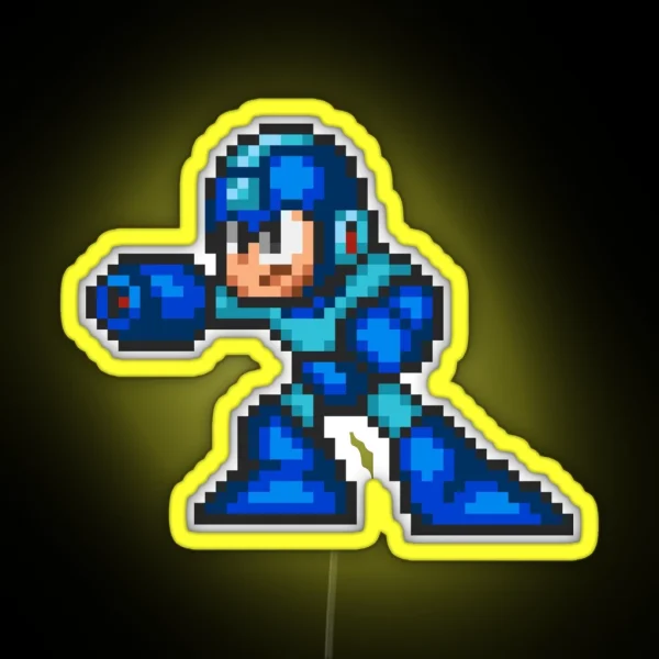 Mega Man Sprite RGB Neon Sign