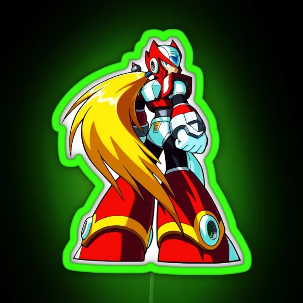 Mega Man Zero Artwork RGB Neon Sign