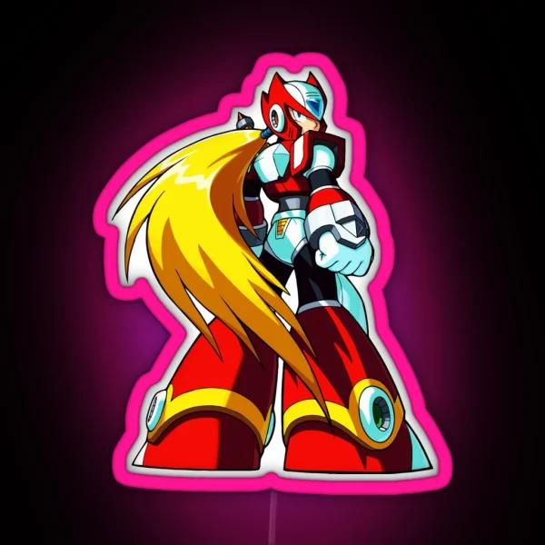 Mega Man Zero Artwork RGB Neon Sign