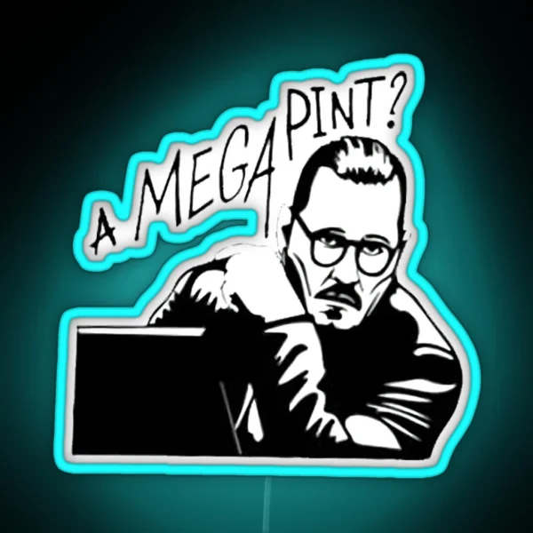 Mega Pint A Mega Pint A Mega Pint RGB Neon Sign