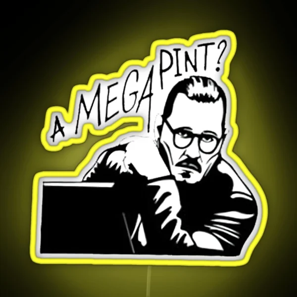 Mega Pint A Mega Pint A Mega Pint RGB Neon Sign