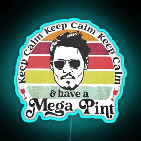 Mega Pint A Mega Pint A Mega Pint RGB Neon Sign