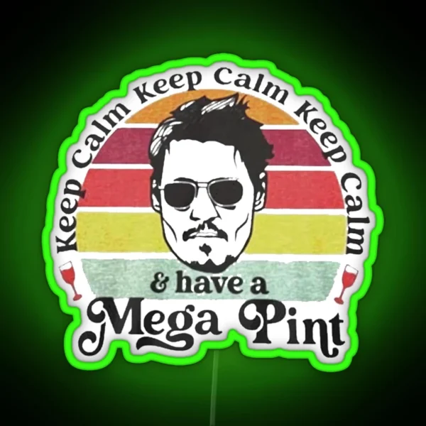 Mega Pint A Mega Pint A Mega Pint RGB Neon Sign