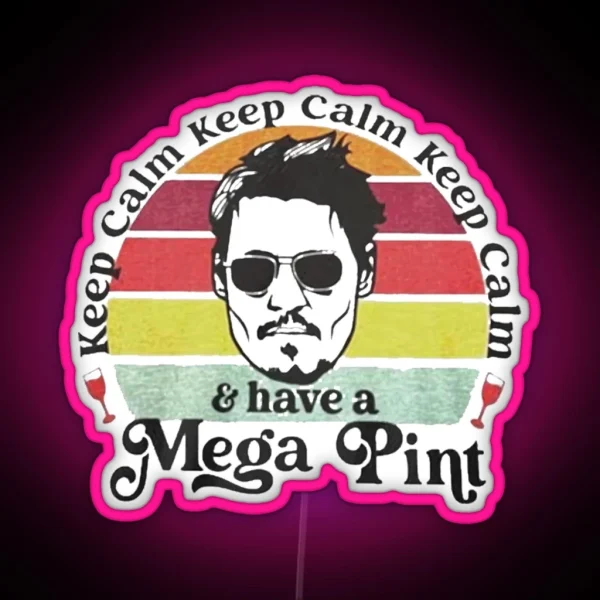 Mega Pint A Mega Pint A Mega Pint RGB Neon Sign