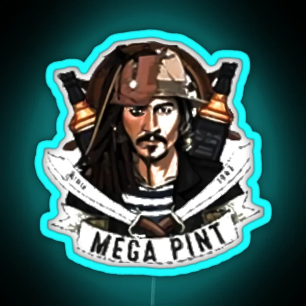 Mega Pint A Mega Pint A Mega Pint RGB Neon Sign