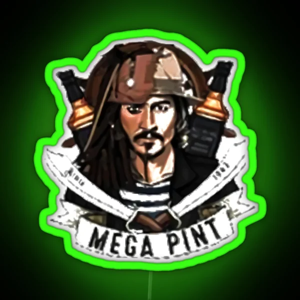 Mega Pint A Mega Pint A Mega Pint RGB Neon Sign