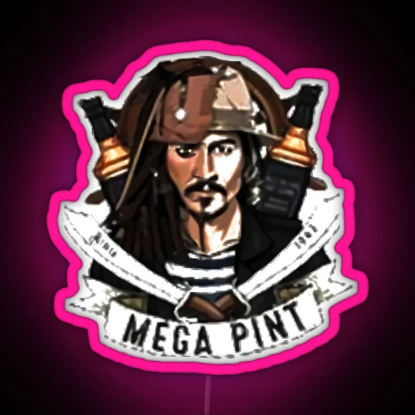 Mega Pint A Mega Pint A Mega Pint RGB Neon Sign