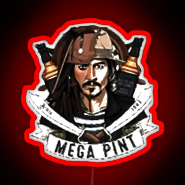 Mega Pint A Mega Pint A Mega Pint RGB Neon Sign