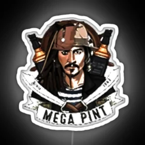 Mega Pint A Mega Pint A Mega Pint RGB Neon Sign