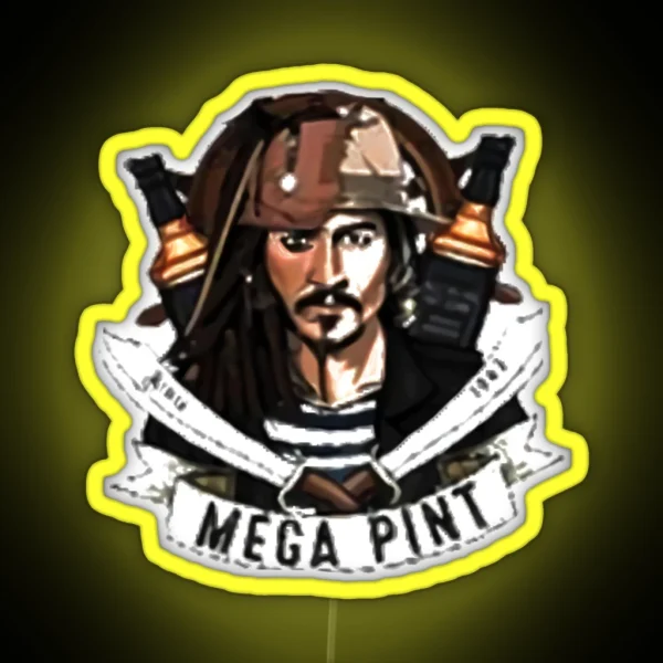 Mega Pint A Mega Pint A Mega Pint RGB Neon Sign