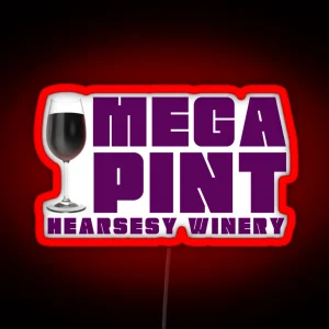 Mega Pint Hearsay Winery RGB Neon Sign