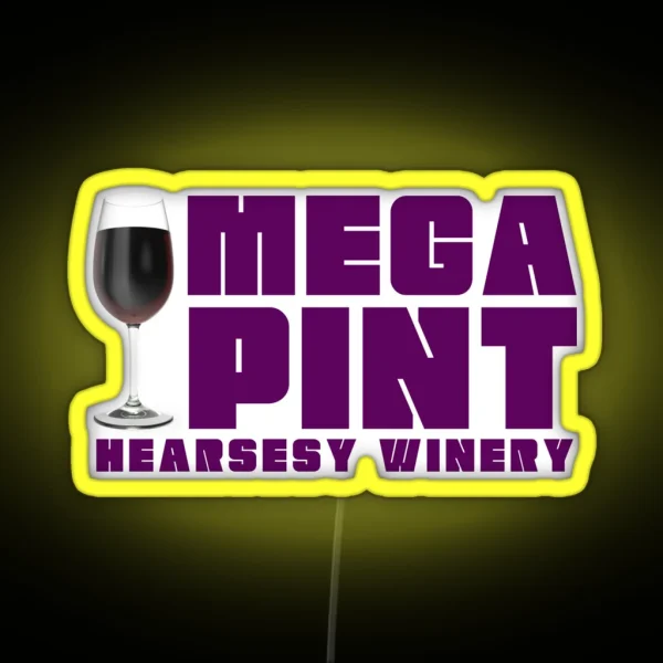 Mega Pint Hearsay Winery RGB Neon Sign