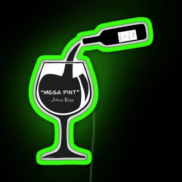 MEGA PINT Johnny Depp RGB Neon Sign