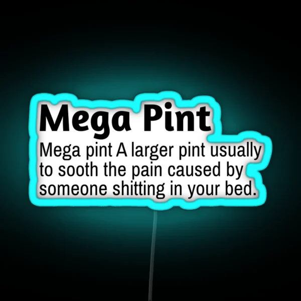 MEGA PINT JOHNNY RGB Neon Sign