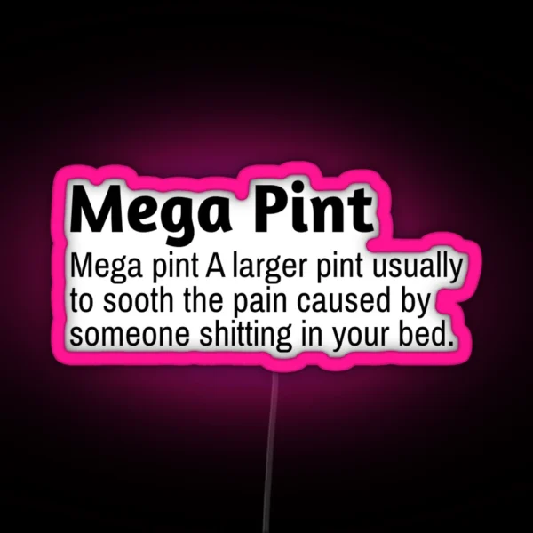 MEGA PINT JOHNNY RGB Neon Sign