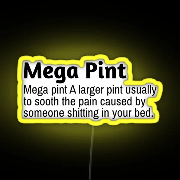 MEGA PINT JOHNNY RGB Neon Sign