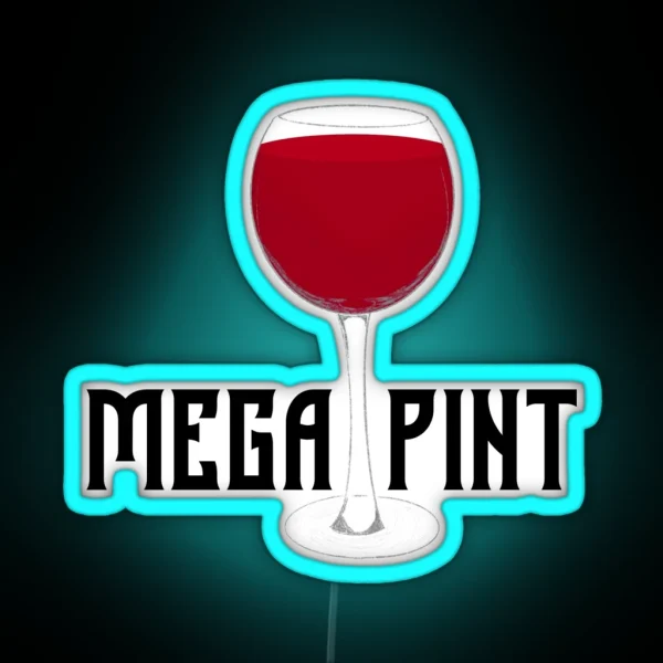 Mega Pint Of Red Wine RGB Neon Sign
