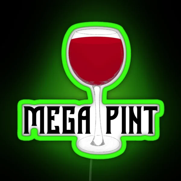 Mega Pint Of Red Wine RGB Neon Sign