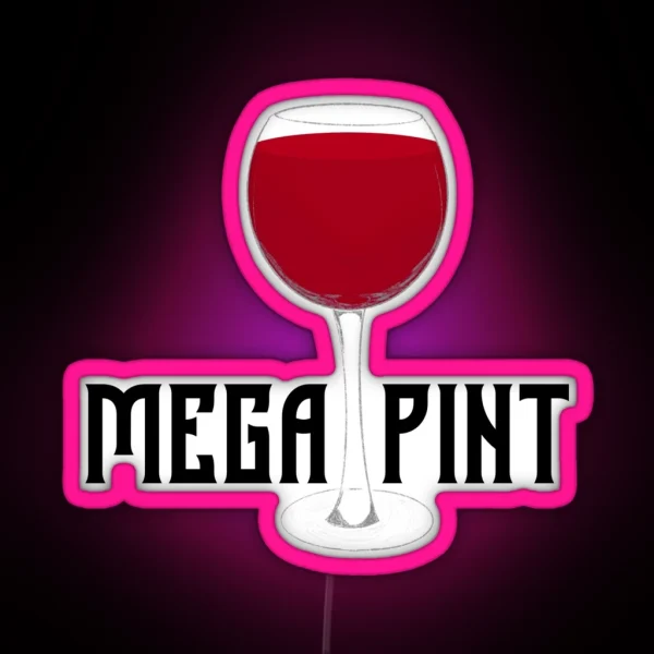 Mega Pint Of Red Wine RGB Neon Sign