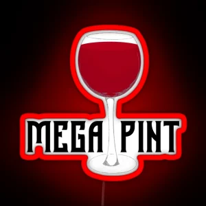 Mega Pint Of Red Wine RGB Neon Sign