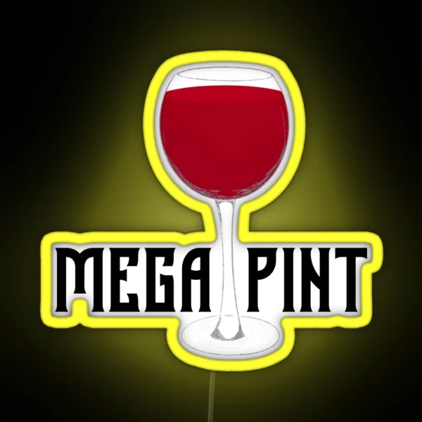 Mega Pint Of Red Wine RGB Neon Sign