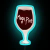 Eye-catching RGB Neon Sign Displaying Humorously Large Wine Volume Message
