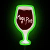 RGB illuminated wine lover decor with giant pint neon design
