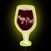 Customizable RGB LED wine barrel novelty pub decoration bar sign lighting