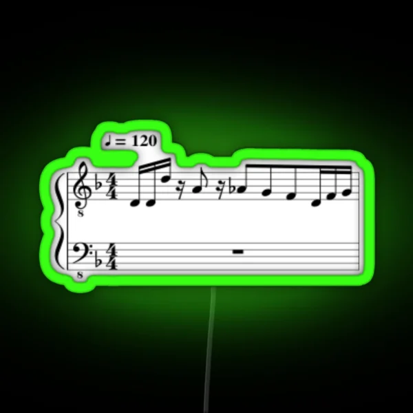 Megalovania Sheet Music 2 RGB Neon Sign