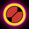 RGB LED canvas digital display of iconic Megaman EXE emblem
