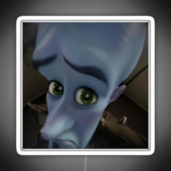 Megamind Eyebrow Meme RGB Neon Sign