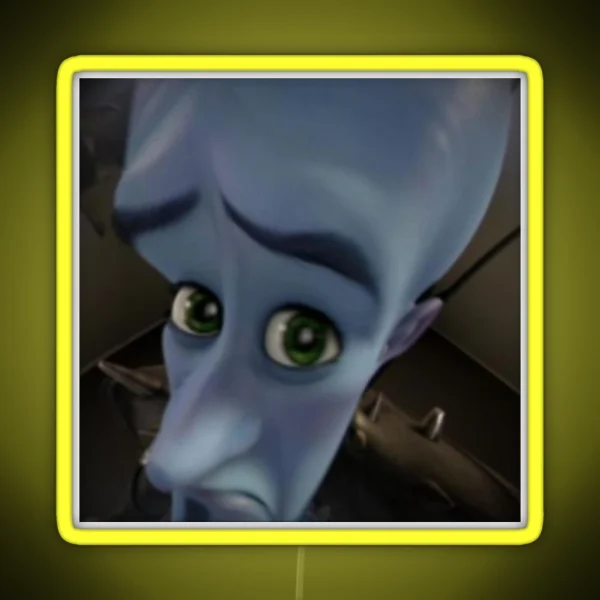 Megamind Eyebrow Meme RGB Neon Sign