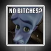 Vibrant megamind no bitches rgb neon light home decor accent