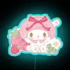 Neon Strawberry Melody Sign with Vibrant Color Changing Effect Lighting