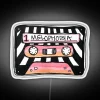 Colorful, music-derivative LED sign featuring vibrant, neon melophobia artwork.