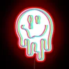 Psychedelic Neon Art Decor with Glowing Acid Color Scheme