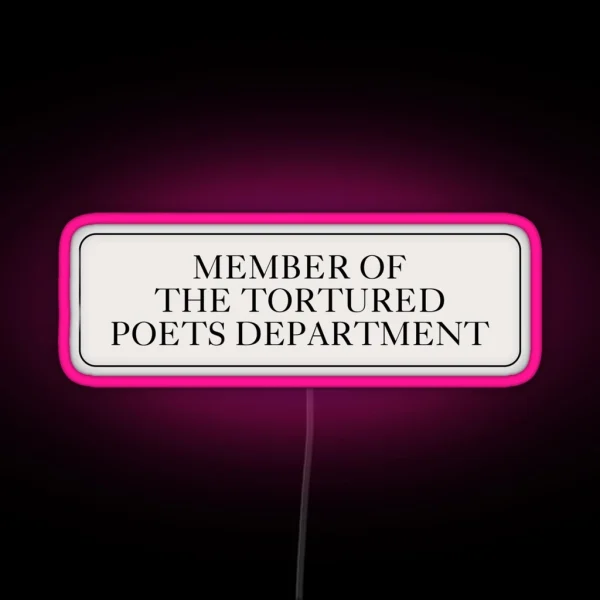 Member Of The Tortured Poets Department Sign RGB Neon Sign