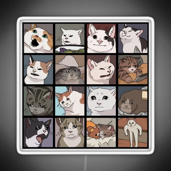Meme Cats 2 0 RGB Neon Sign