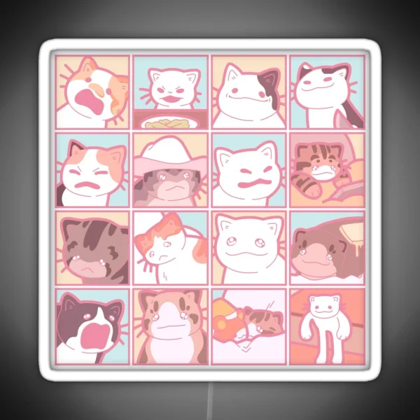 Meme Cats 3 0 RGB Neon Sign