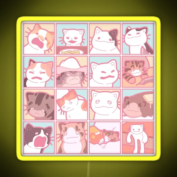 Meme Cats 3 0 RGB Neon Sign