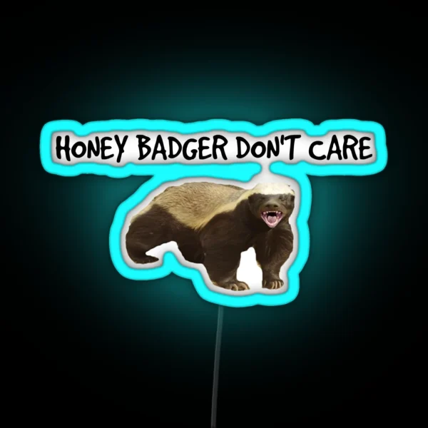 Meme Orable Honey Badger RGB Neon Sign
