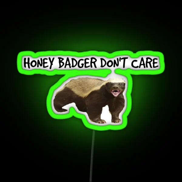 Meme Orable Honey Badger RGB Neon Sign