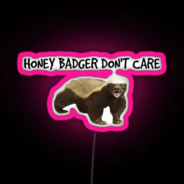 Meme Orable Honey Badger RGB Neon Sign