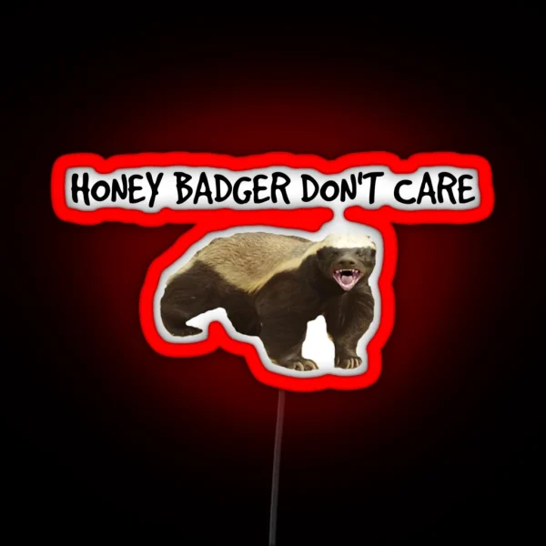 Meme Orable Honey Badger RGB Neon Sign