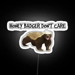 Meme Orable Honey Badger RGB Neon Sign