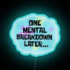 Neon mental health awareness led decoration with colorful RGB lighting.